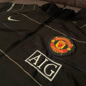 RARE FIND! 🔥 2008 NIKE Manchester United AIG Striped Full Zip Jacket